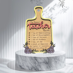 The Perfect Teacher Recipe Cutting Board Ornament