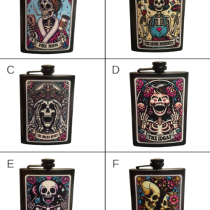 Skeleton Tarot Card Flask