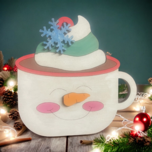 Snowman Hot Cocoa Mug Christmas Ornament
