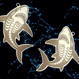 Skeleton Shark Earrings