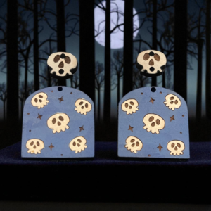 Skull and Tombstone Earrings
