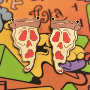 Spooky Pizza Earrings