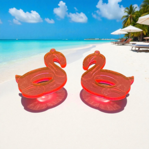 Flourescent Flamingo Earrings