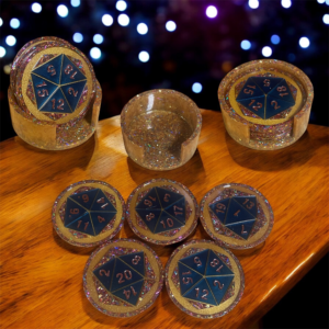 D&D Dice Coaster Set