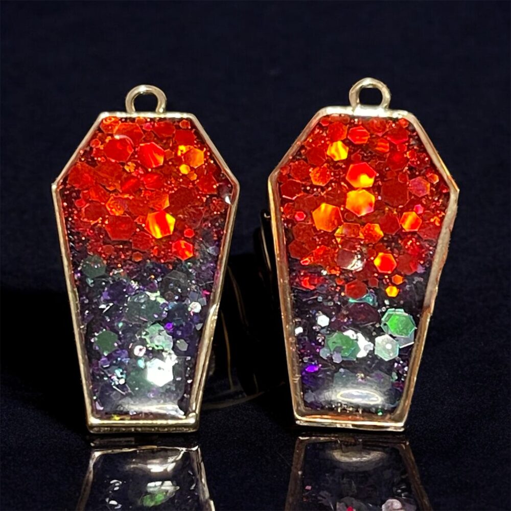 Vampire Coffin Dangle Earrings