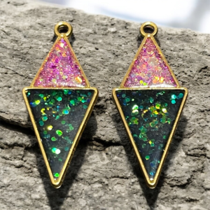 Double Triangle Dangle Earrings